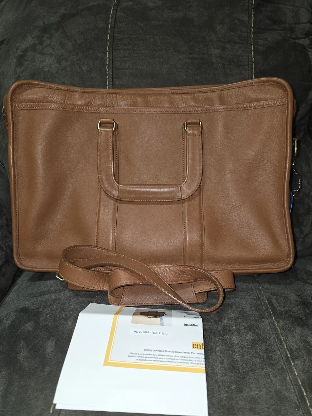 NWOT Old Coach 5296 Brown Leatger Shoulder Bag